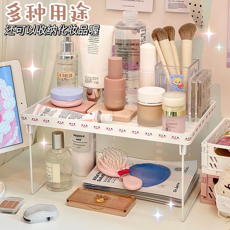 Day Department Brief Desktop Shelf Student Dormitory Desk Finishing Deity heightening shelf Superimposed Folding Containing shelf