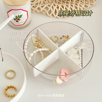 Desktop jewelry box multi-grid creative necklace ring earrings small jewelry display storage rack simple organizing rack for women