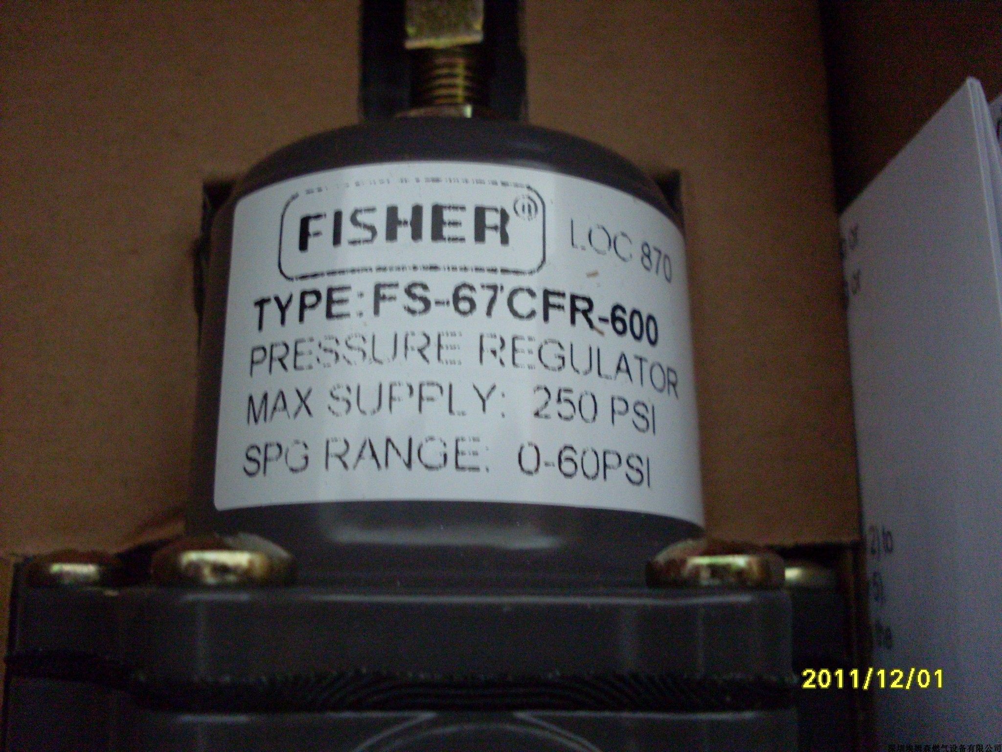 FISHER 67CFR Pressure Reducing valve Fisher 67CFR-237 Regulator FS-67CFR-239 Filter pressure regulating valve