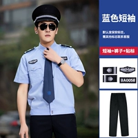 Синий комплект, рубашка, штаны, короткий рукав, 2 шт