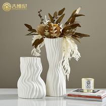 Modern minimalist light and luxurious vase Dry flower pendulum pieces Living room Flower Arrangement Ceramic Desk Bedroom Fluid Art Floral