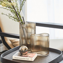 Full Star glass vase Swaying Pieces Living-room Flower Arrangement Water Raising Water Pemorandi Creative Minima Nordic Transparent Ins