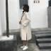 Đại học gió mùa đông mới hoang dã dày quilted áo len retro retro lỏng áo dài phần Nizi nữ áo dạ Trung bình và dài Coat