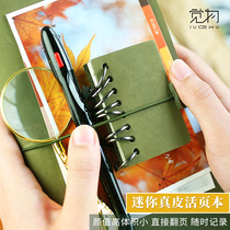 Jue Wu hand book mini tn leather loose-leaf book Cowhide notebook Hand book Portable notepad note book