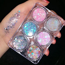 Childrens kindergarten stage eye shadow Free of glue sequin gel Gel Cream Bright Crystal Sparkling Pink Table Performance Color Makeup Cosmetics