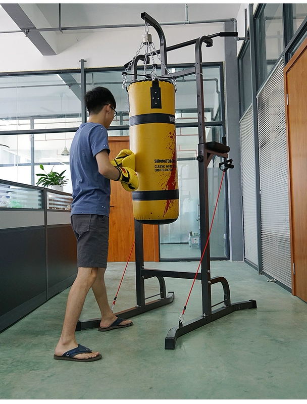 Boxing chiến đấu túi cát móc áo nhà trong nhà đa chức năng thiết bị tập thể dục thanh ngang đôi cực túi cát kệ cát túi rack - Taekwondo / Võ thuật / Chiến đấu