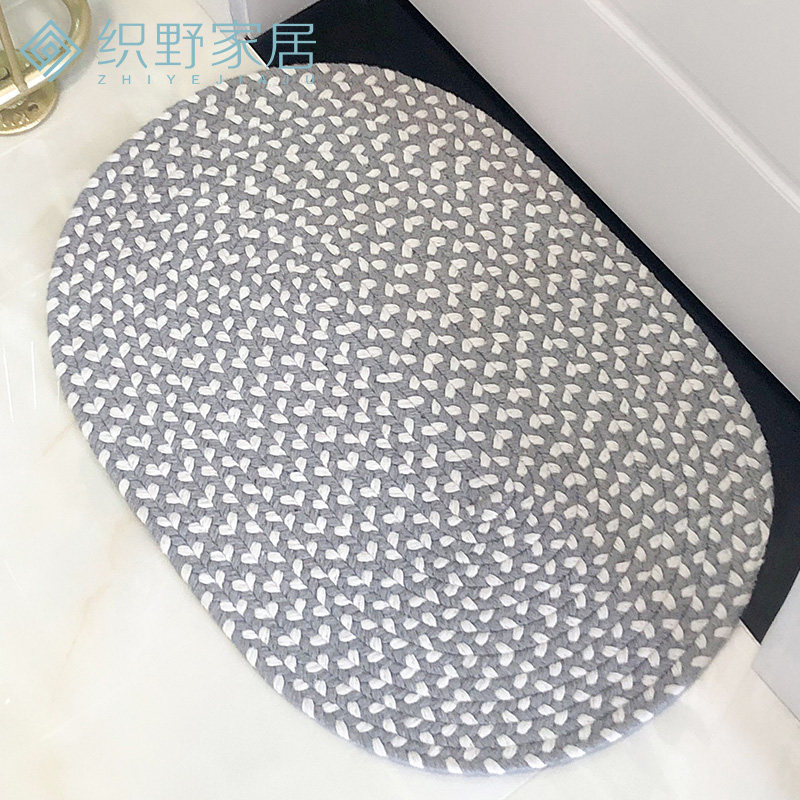 Bathroom non-slip mat door mat absorbent toilet toilet door mat cotton texture mat household floor mat entry door mat