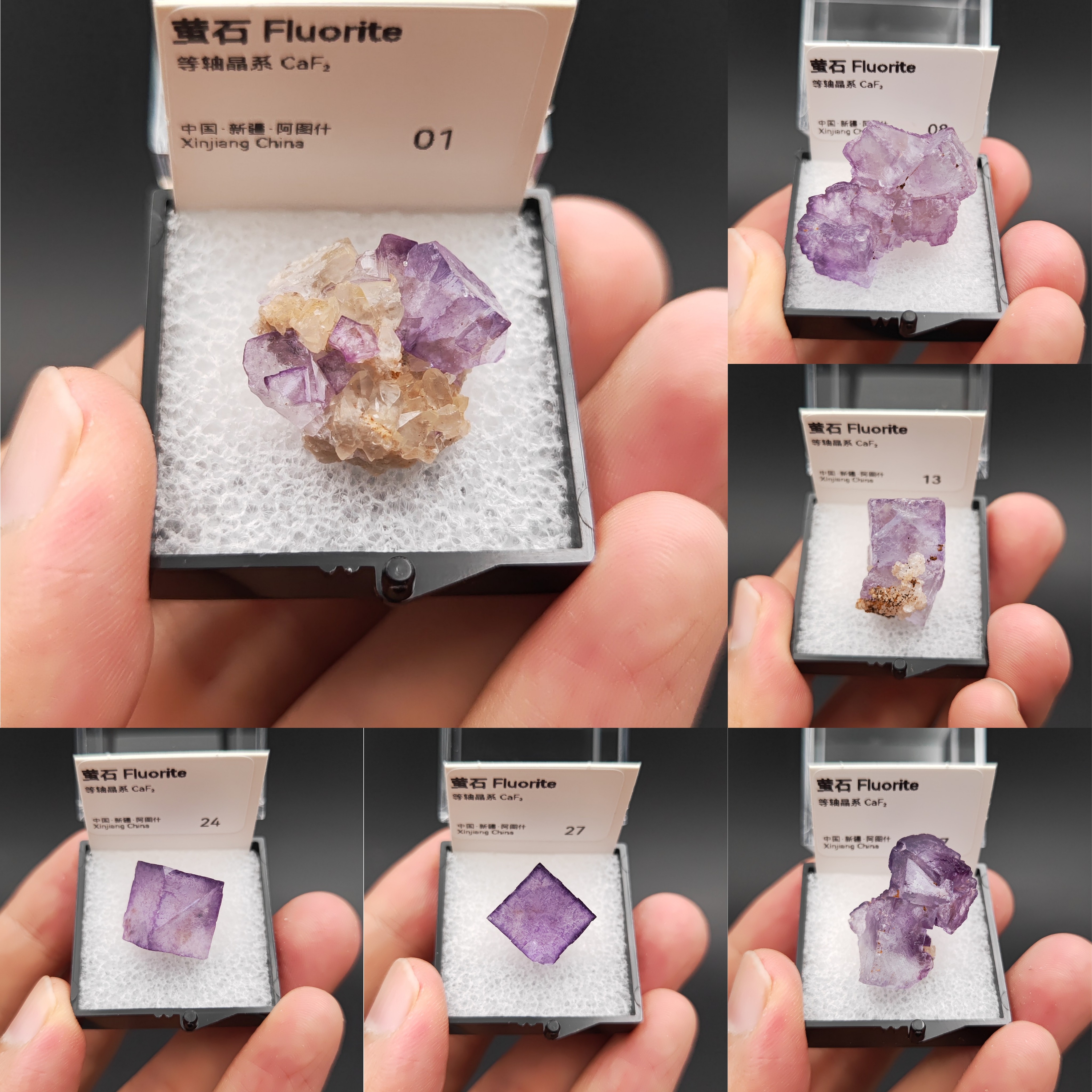 Natural purple fluorite raw stone mineral crystal specimen, rare stone mineral crystal teaching and popular science geological mineral specimen