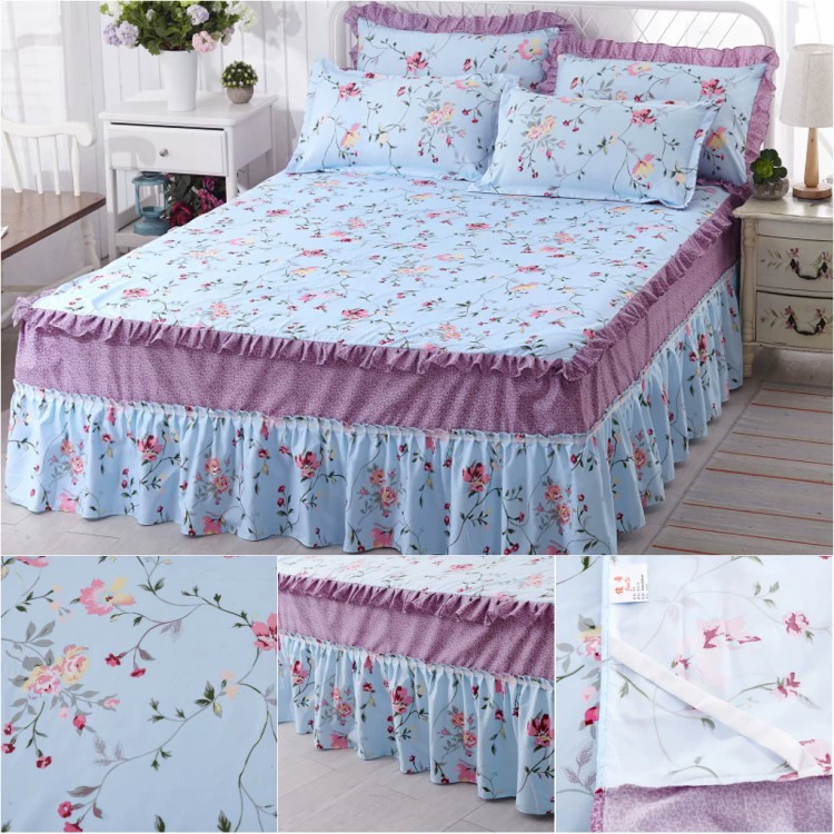 Bedspread giường ngủ váy bìa trong một mảnh 1,5m 1,8 m giường ngủ Hàn giường công chúa váy lô hội vận chuyển toàn bộ bông - Váy Petti