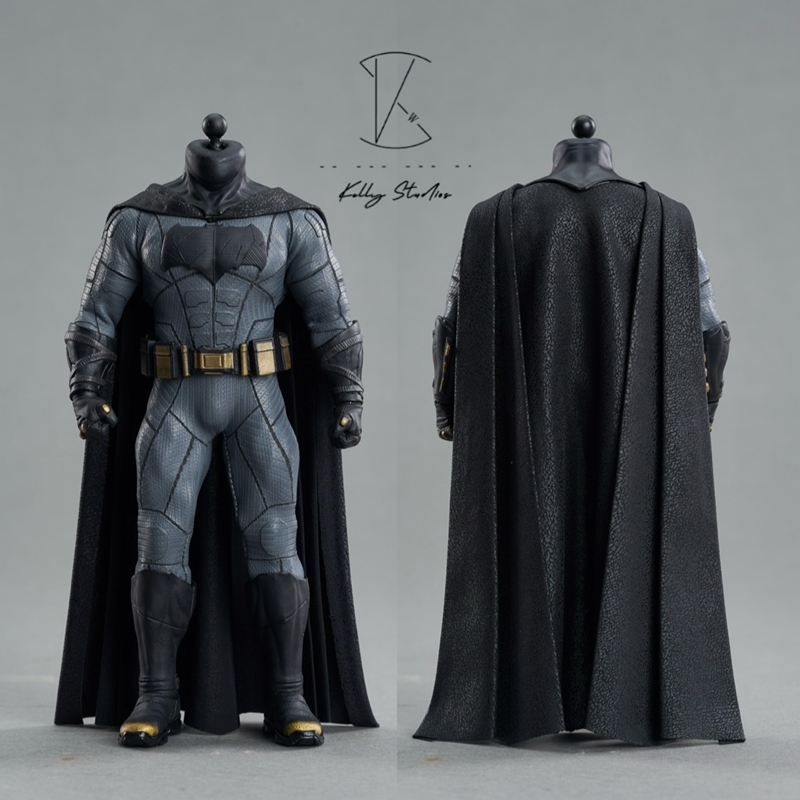 In Stock [Kelly Studio] 1/12 Scale Batman Drapey Cape with Detachable Neck Cape, Suitable for All Models