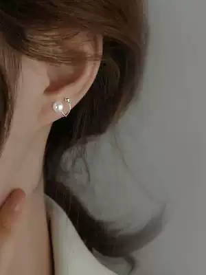 (Miss Z) Pearl ear clip without ear hole female advanced ear clip simple temperament ear clip ins cold Senior