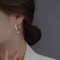 Серебряная игла, большие серьги для влюбленных, серебро 925 пробы