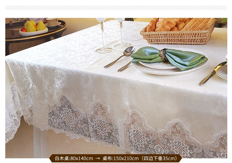 Thái thêu Châu Âu trắng giả satin hiện đại khăn trải bàn ren vải khăn trải bàn tròn khăn trải bàn cà phê khăn trải bàn - Khăn trải bàn