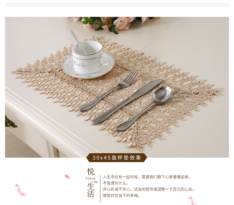 Thái thêu Châu Âu ren pad vải cách ly mat vuông bàn ăn bát Phương Tây chống nóng pad hiện đại nhỏ gọn khăn trải bàn học