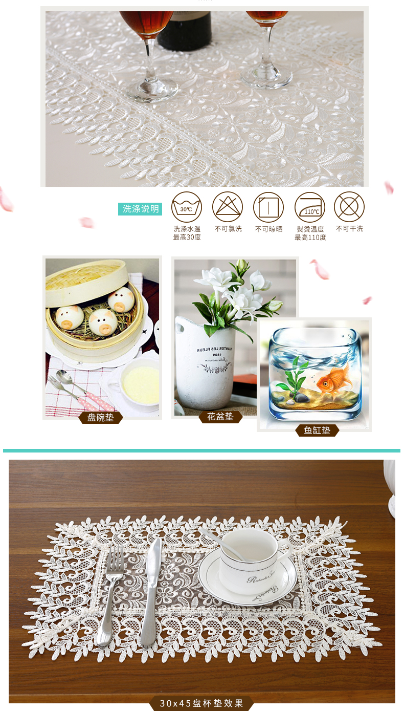 Châu âu Ren Coaster Chiếu Bảng Vòng Vuông Cách Nhiệt Bát Thảm Pads Vải Chén Thảm khăn trải bàn để dưới kính