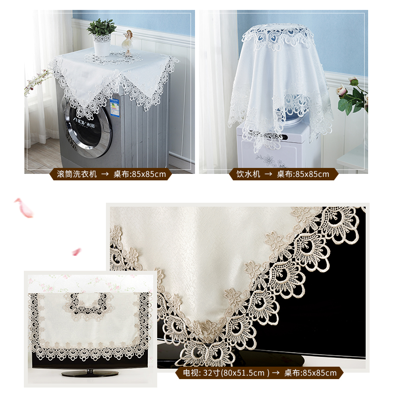 Vải bảng vải bảng mat Châu Âu trắng thêu ren khăn trải bàn bảng bàn tròn và ghế set hollow ren bàn cà phê vải khăn trải bàn hình vuông