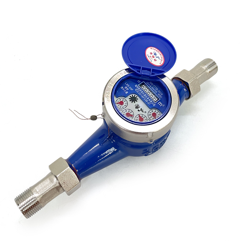 Stainless steel high sensitive anti-drip tap water meter Home Water meter 4 Sub-rental housing State Peters 6 points High temperature resistant hot water 15