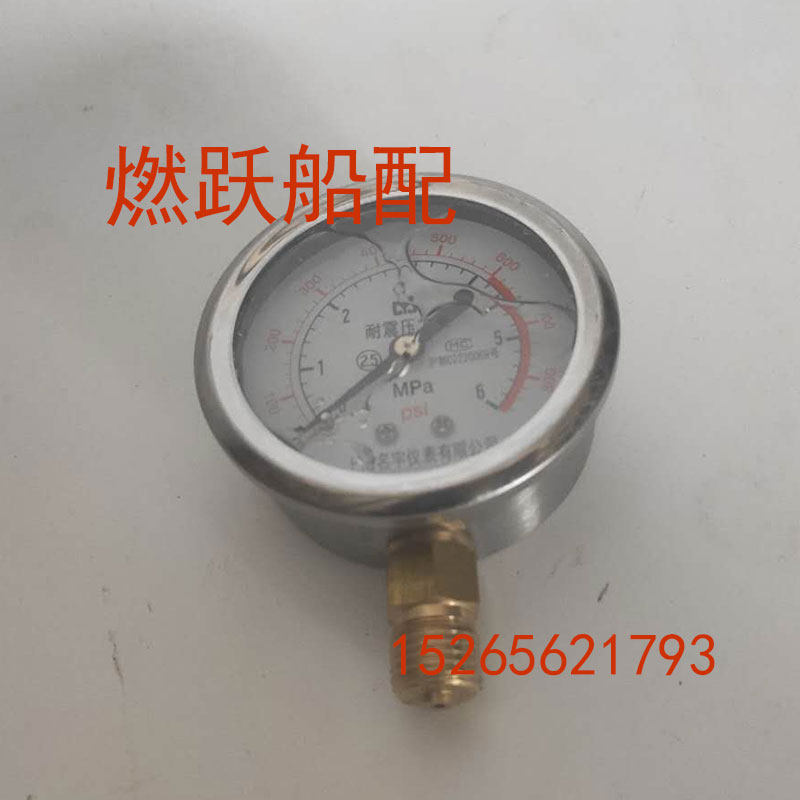 Weihai Zi 6160 6160 6170 8170 8170 head pressure meter Weifang Earthquake relief valve body pressure meter with oil