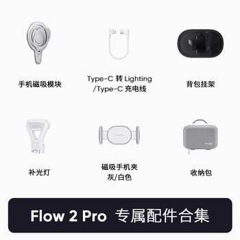 Shadowstone Insta360 Flow 2 Pro Fill Light Backpack Mount Storage Box Magnetic Module Original Accessories