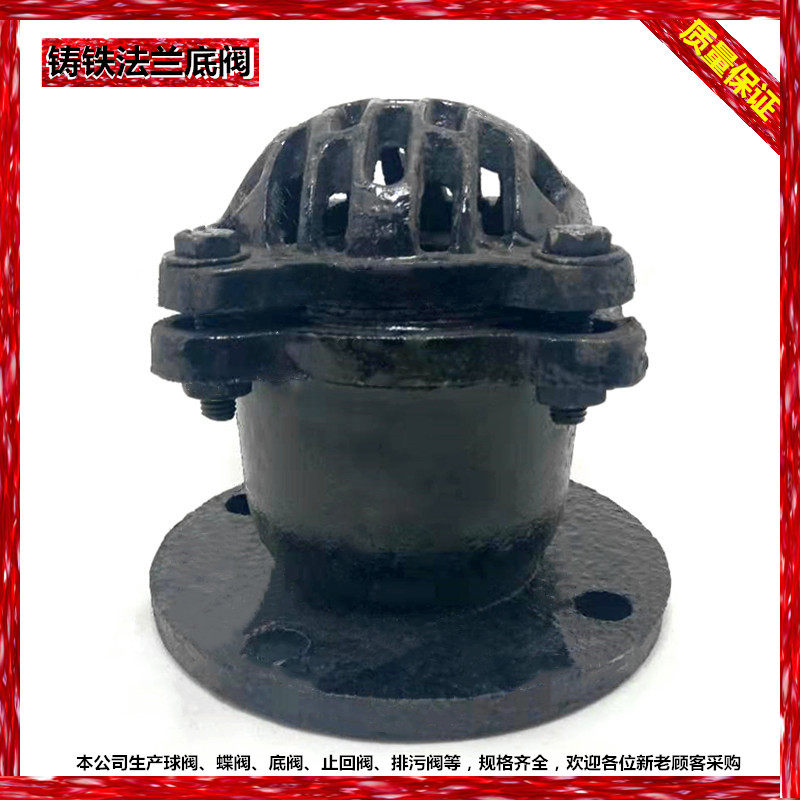 Cast iron flange bottom valve black cast iron flange bottom valve backstop valve bottom valve DN25 50100