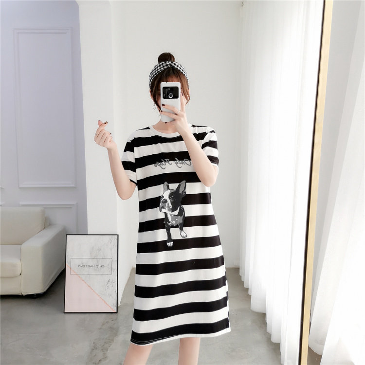 Pregnant Woman Summer Clothing T-shirt 2020 Summer Surrogacy Late Ocean Dress Summer Loose Tide Moms Short Sleeve Blouse Summer Dress