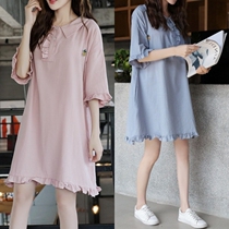 Net red hipster maternity dress summer skirt fashion tide Hot Mom personality pregnant woman summer dress