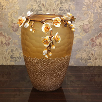 Enamel Crystal Glass Vase ornaments Chinese living room modern flower arrangement light luxury porch creative room decorations