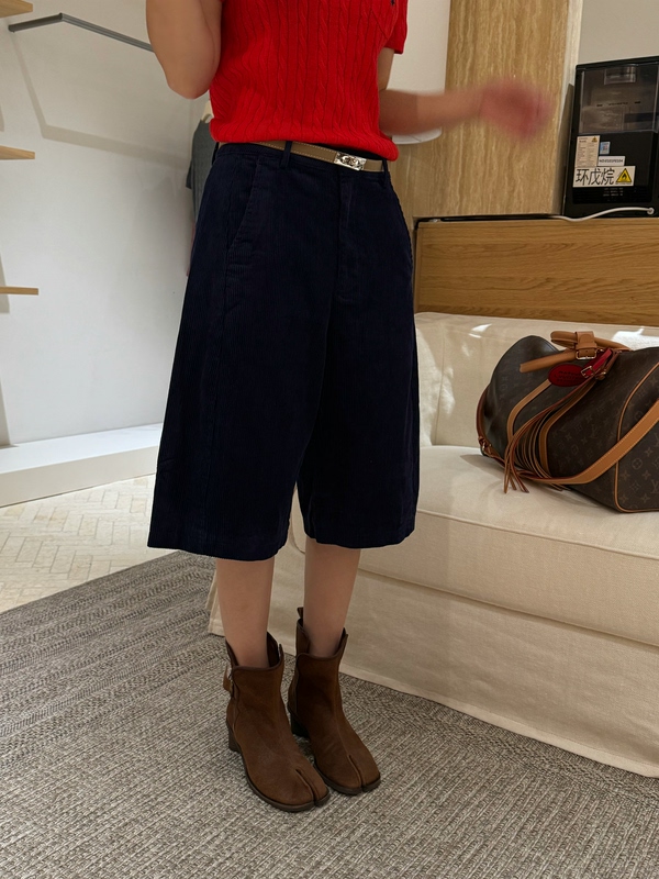 Xixi 8501 High-Quality Corduroy Wide-Leg Pants for Women, Autumn and Winter Loose Casual Versatile Straight-Leg Cropped Pants