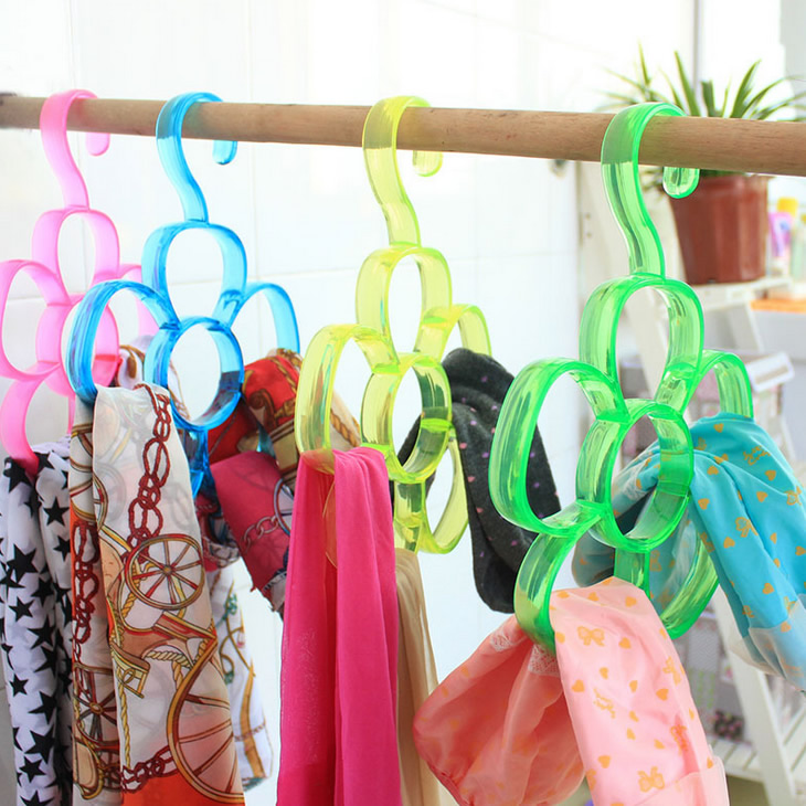 Tie hanger scarf hanging silk scarf rack drying rack tie rack home wardrobe flower ring storage clothes rack