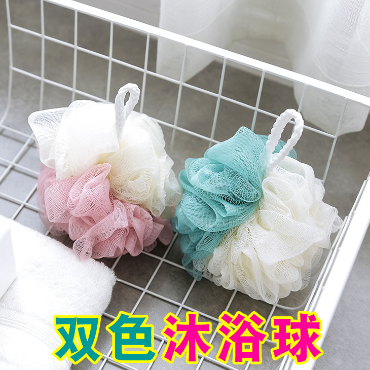 Double-colored bath bath bath bath bath ball adult bath bath bath and rubber back bubble soft not easy to disperse