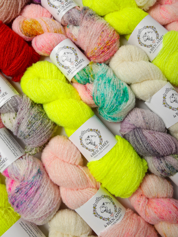 Lba French Hand-Dyed Yarn Loop Yarn Merino Bouclé 200m /50G