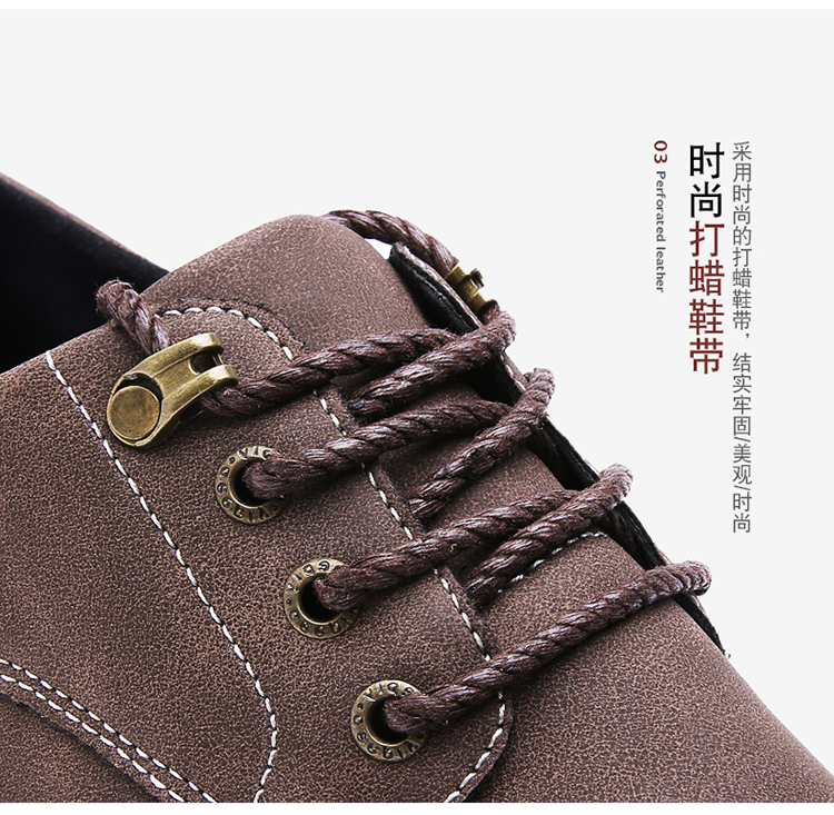 Booties Giày đế thấp cho nam Martin Boots Giày lớn Giày Anh Giày thông thường Giày da nam hoang dã Retro các loại giày cao cổ nam