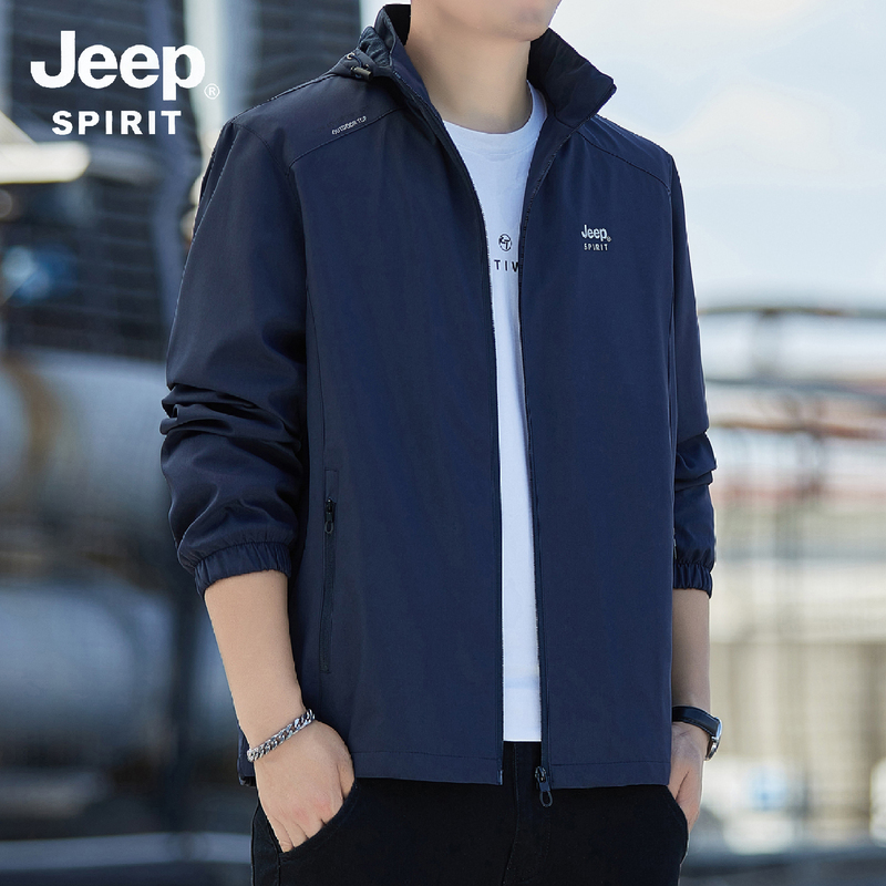 Jeep High-End Men's Jacket Autumn New Loose Casual Hooded Top Outdoor Windproof Coat Trendy Jeep High-End Men's Jacket Autumn New Loose Casual Hooded Top Outdoor Windproof Coat Trendy