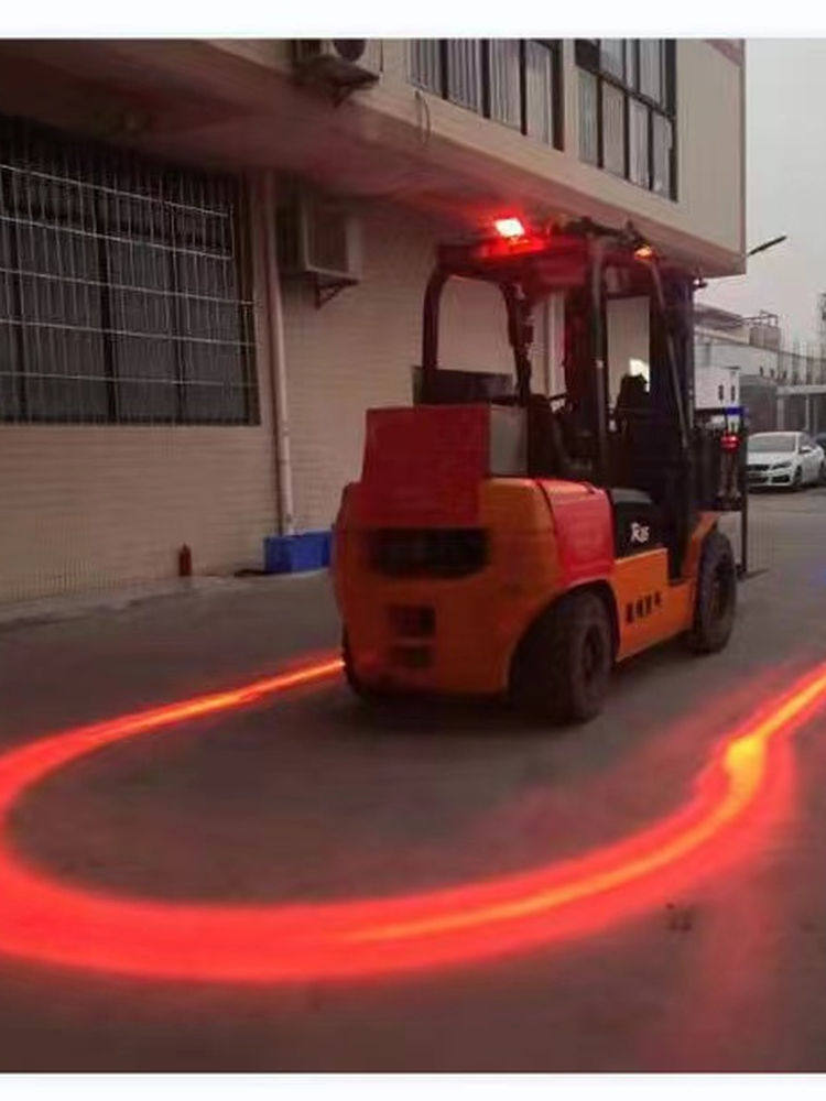 Forklift Warning Boundary Width Safety Area One-Word Red and Blue Linear Limit Laser Reversing Range Spotlight Led