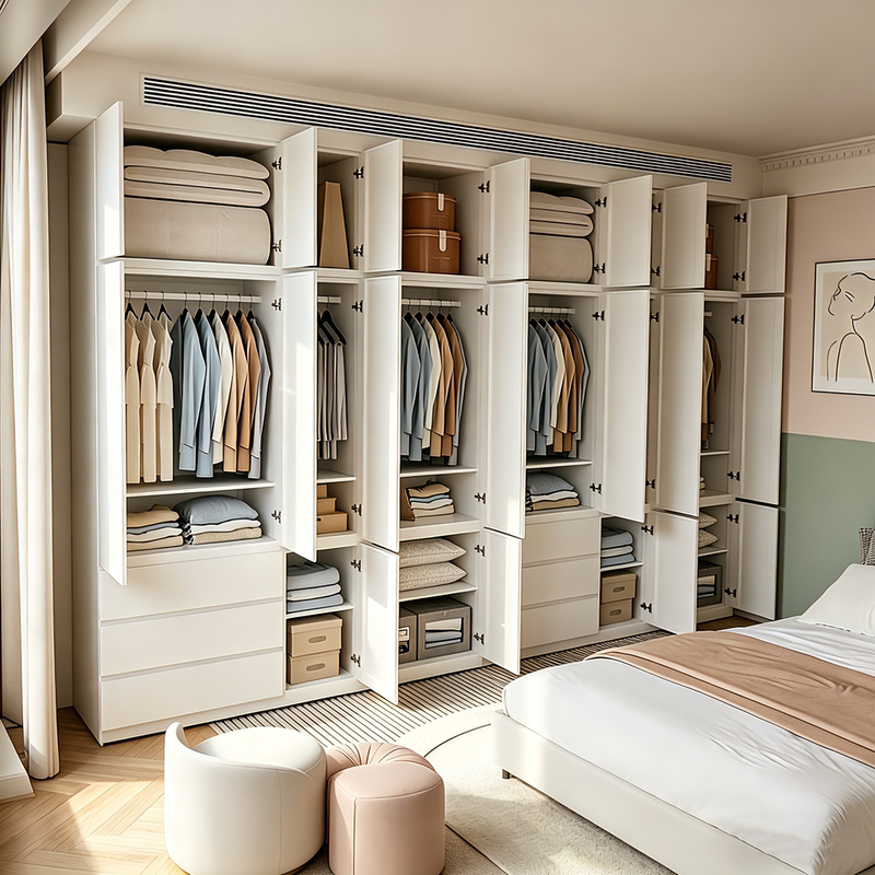 Shanghai Youpu Home Bedroom Wardrobe Steel Metal Extra Wide and Tall 2.5m Large Combination Cabinet with Simple Design and Drawers for Storage Shanghai Youpu Home Bedroom Wardrobe Steel Metal Extra Wide and Tall 2.5m Large Combination Cabinet with Simple Design and Drawers for Storage