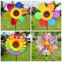 Stalls sell colorful toys children outdoor push gifts decoration new creative sunflower rotating windmill