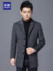 Romon men's woolen coat 2024 autumn and winter woolen blazer mid-length dad double-sided windbreaker