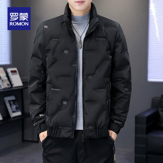 Luo meng chaqueta de plumón con cuello levantado para hombre invierno nuevo estilo cálido guapo casual engrosado cálido noreste chaqueta a prueba de frío tendencia