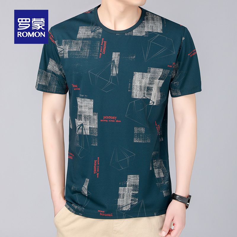 Lomond ngắn tay T-shirt 2020 mùa hè in thường vòng cổ mùa hè váy top thời trang Hàn Quốc áo gas đẹp trai của nam giới