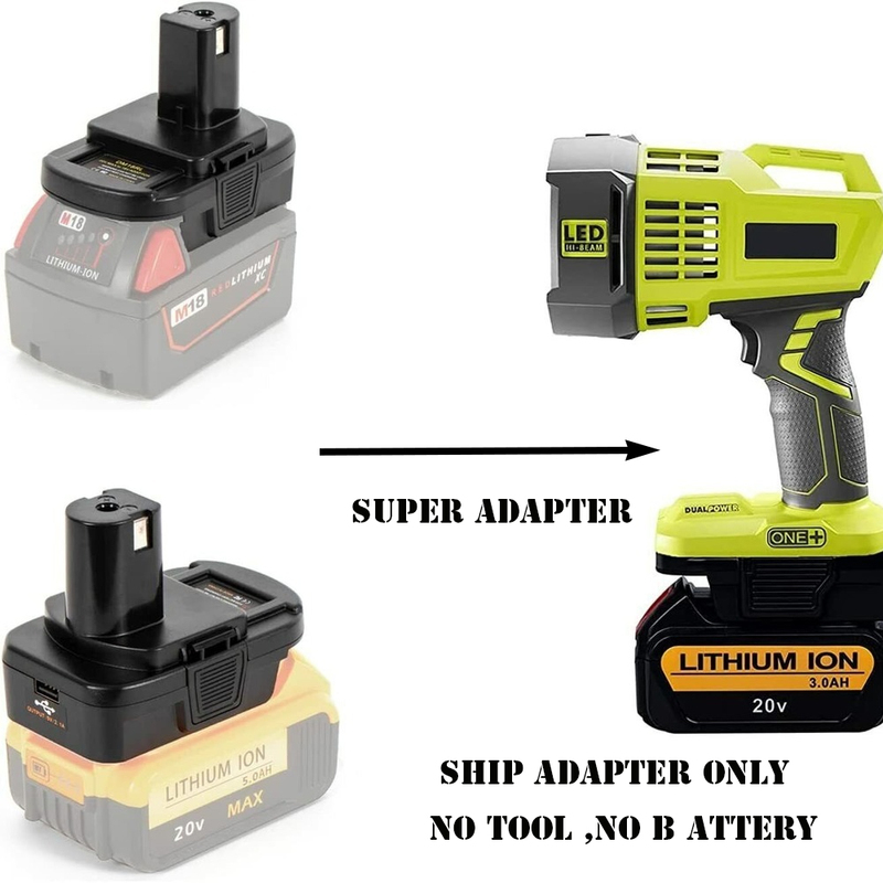 Suitable for Dewalt, Mivochi 18/20V Lithium Battery to Liangming, Liyoubi 18V Tool Ryobi One