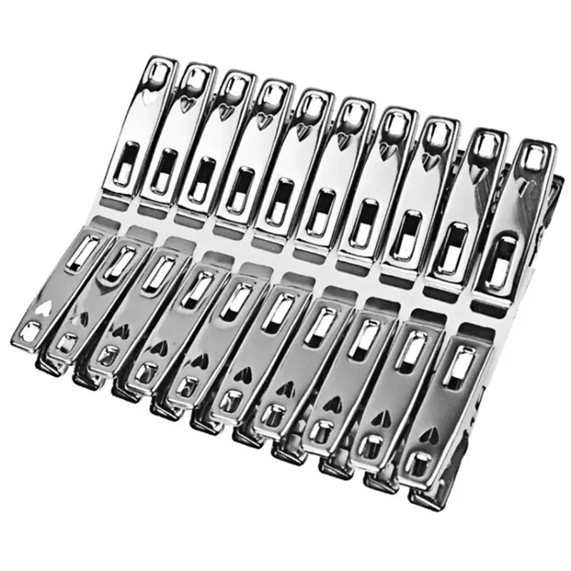 20 pieces of stainless steel small clips Clothes clips small clothes drying clothes strong windproof clips are clamped sock clips