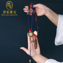  (Junle Jewelry)Tibetan Tiger Tooth Tianzhu diy Pendant Nine-eyed Tianzhu Necklace Mongolian Tianzhu Nine-eyed lanyard