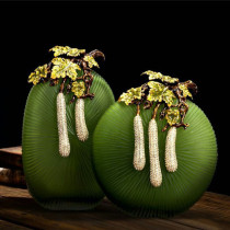 Romani boutique European enamel green vase fruitful handmade Villa porch home furnishings