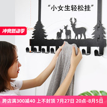Creative room hanging clothes hooks clothes hangers entrance door wall punch-free clothes hooks clothes wall hanging racks