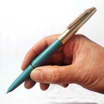 Old pen Jin Gang brand 727JINGANG dark tip dual-use pen writing practice lake blue collection 70s