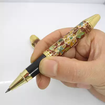Old pen Beijing Venus 818 Cloisonne signature pen orb pen Copper rod business gift 90s inventory