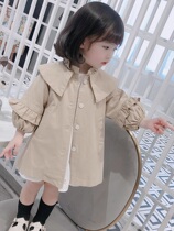 Korean girl trench coat Spring and Autumn long 2020 new children Foreign style princess baby autumn coat