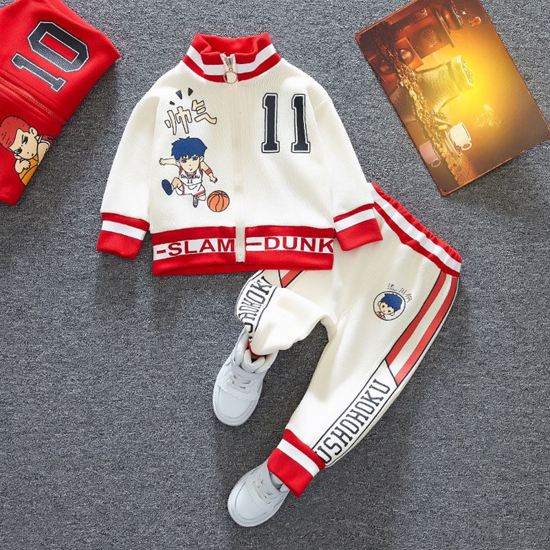 Boys' Set 2022 New Spring and Autumn Dress Korean Edition Kids Casual Baby Autumn Children's Sports Two-Piece Set Spring