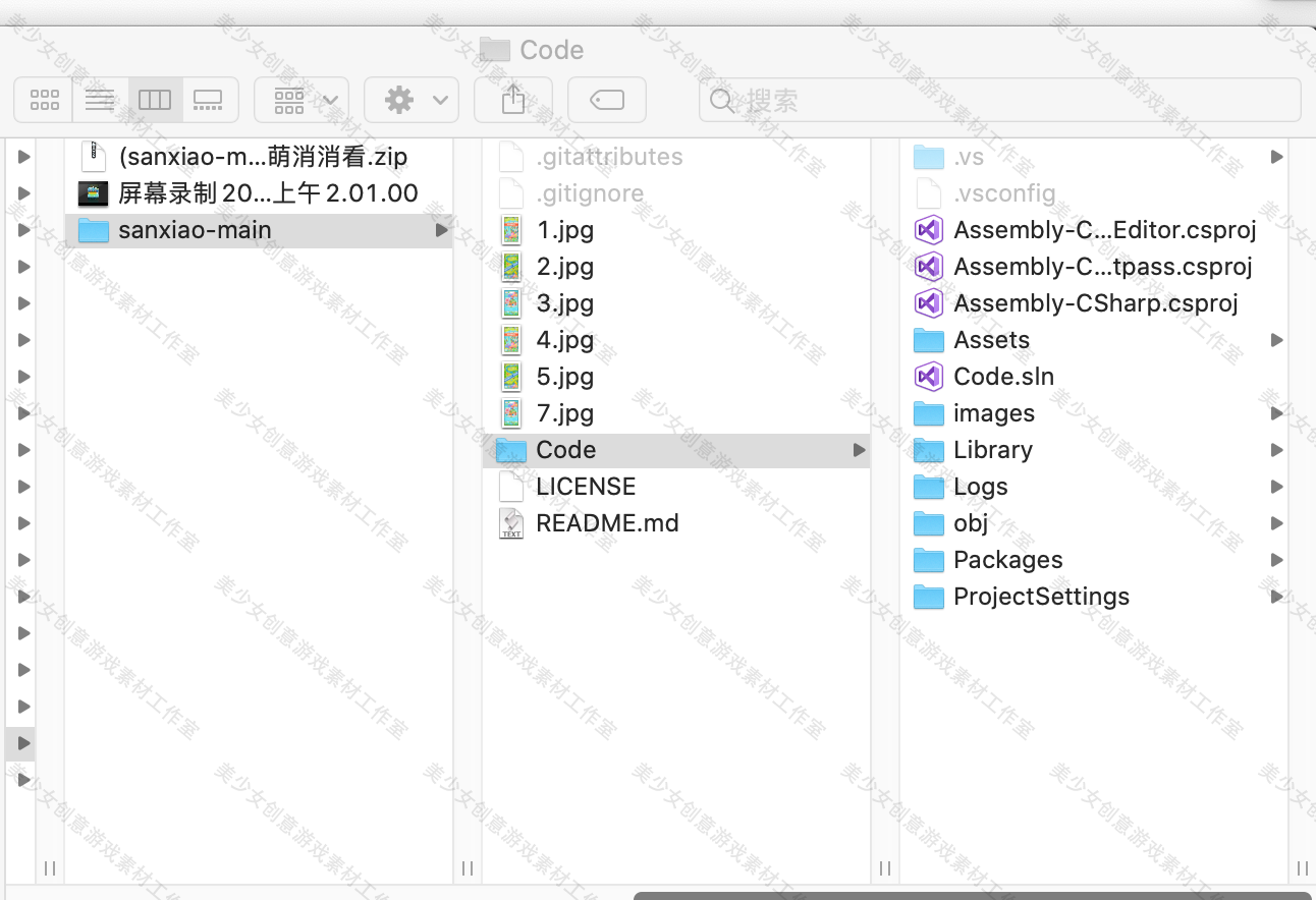 Unity3D独立游戏源码三消类项目工程呆萌消消看