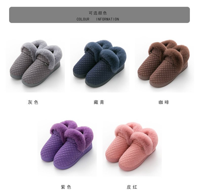 Dép cotton nam mùa đông cộng với nhung ấm áp trong nhà bao gồm tất dày với giày đế dày mùa đông sang trọng dép đi trong nhà dễ thương
